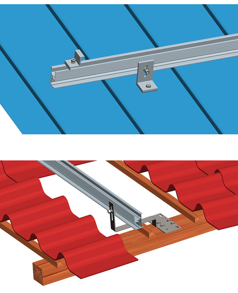 Solar roof rail installation