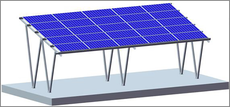 système de montage pour abri de voiture solaire