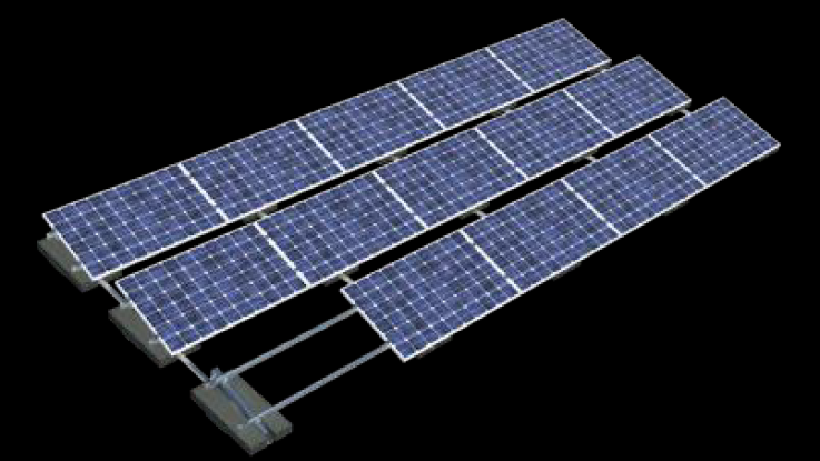 Système solaire de toit à ballast