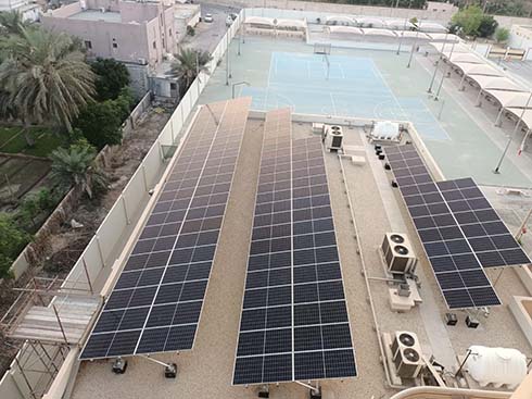 Système de rayonnage solaire de toit de Bahreïn 1100kw