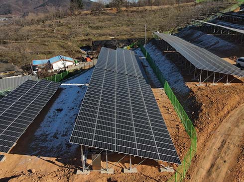 Système de kit de montage au sol de panneau solaire 199KW en Corée
